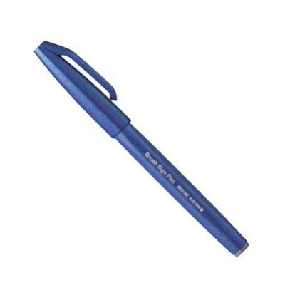 Pentel Brush Sign Pen - Black blue