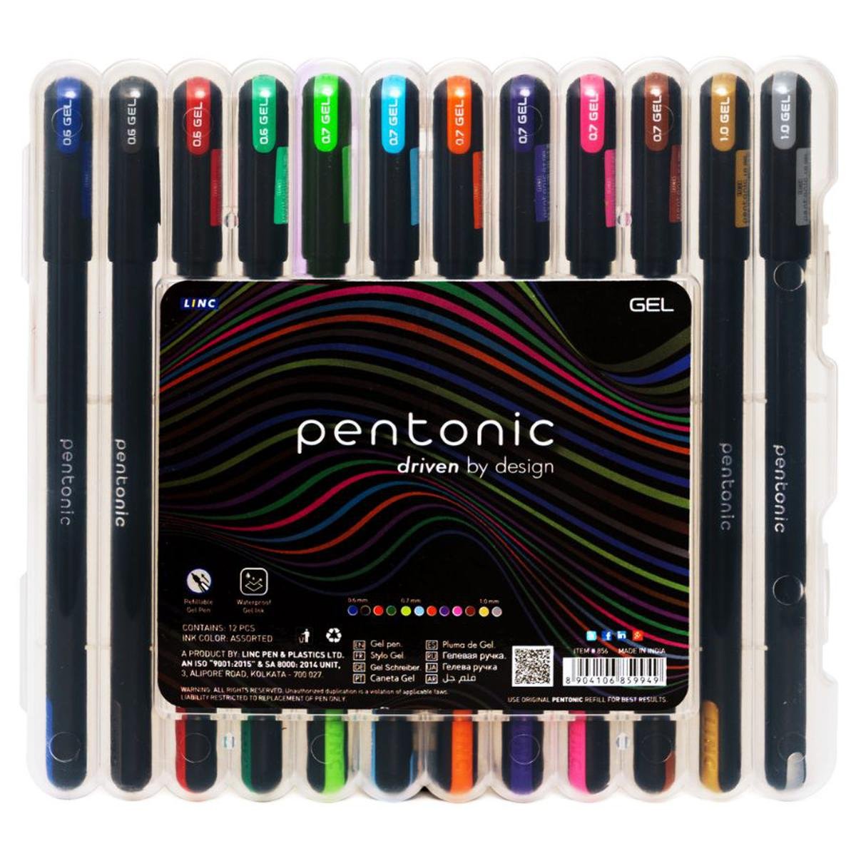 Pentonic Multicolor Gel Pen With Hard Box Case 12 Pcs Set Pentonic Multicolor Gel Pen With Hard Box Case 12 Pcs Set