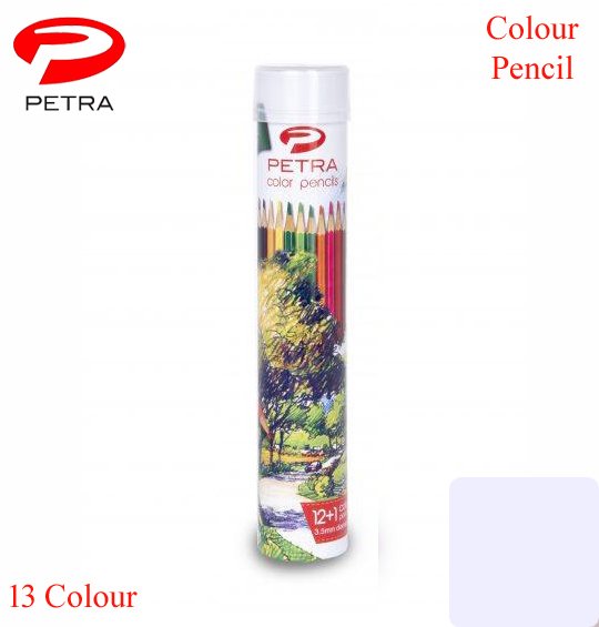 Petra Multi Colour Pencil Big Size 13 Colour Round Tin Petra Multi Colour Pencil Big Size 13 Colour Round Tin