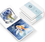 Potentate Square Watercolor Journal, 100% Cotton Hot Press Watercolor Paper,140lb/300gsm Acid-Free,48 Sheets 3.94x3.94” Small Sketchbook for Adults, Students, and Kids