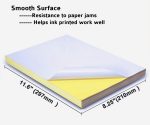 Premium Quality Glossy Sticker Paper A4 Size , Pack of 50 Pcs