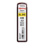 Rotring Tikky Hi-Polymer 0.35mm HB Pack of 12 Leads for Mechanical Pencil Lead