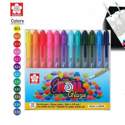 Sakura Gelly Roll Glaze Pens Set of 12 Color