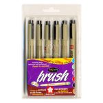 Sakura Pigma Micron Brush Set of 6 Colours