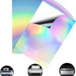 Seven Color Printable Vinyl Sticker Paper A4 Holographic Sticker Paper Printable Clear Sticker Paper Waterproof Vinyl Sticker Paper for Inkjet Printer Laser Printer DIY Craft...