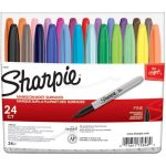 Sharpie Permanent Markers, Fine Point, Assorted Colors, 24-Count