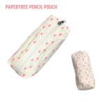 Simple Brush Pink Cotton Canvas Cloth Pencil Case Ins High-value Cute Girl Student Makeup Bag Large Capacity Stationery Storage Bag