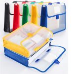 Transparent File Bag Organized PP snap button Briefcase Office document affairs bag for Office School Business professionals-1 Pcs