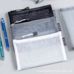 Transparent Pencil Net Bag - White