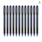 Uni-ball Jetstream SX-101 0.7mm Roller Ball Pen Black / Blue Ink, Pack of 12