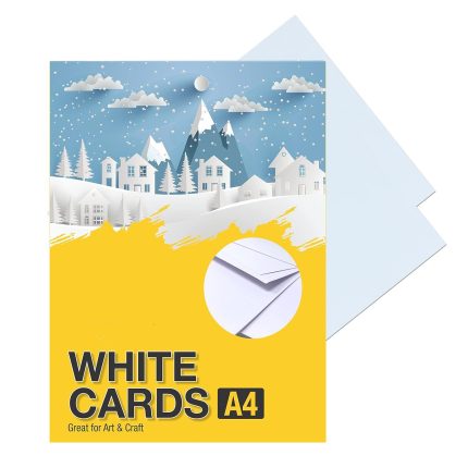 White Art Card Glossy 300gsm A4 Size | Perfect For Art and Craft and Printing | Pack of 10 Sheets