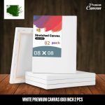 White Premium Canvas 8x8 inch 2 pcs