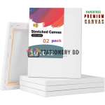 White Premium Canvas Bord 10.12 Inch - 2 pcs