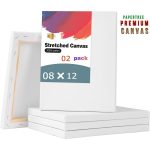 White Premium Canvas Bord 8/12 inch - 2 Pcs