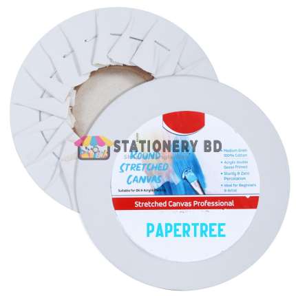 White Round Premium Canvas 4 Inch