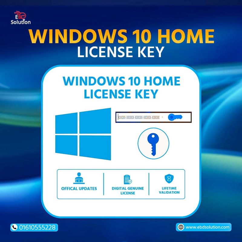 Windows 10 Home License Key price in bd - E BD Solution