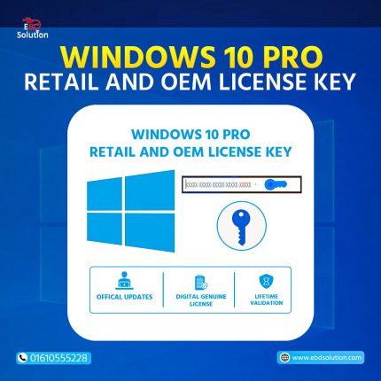 Windows 10 Pro Genuine Retail/OEM Channel License Key - E BD Solution