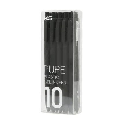 Xiaomi Kaco Pure Plastic Gel Ink Pen Set 10pcs (K1015) – Black - GadStyle BD