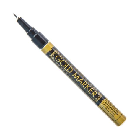 Zeyar Oil-Based Paint Markers Expert of Rock Painting Extra Fine Point Permanent Ink & Waterproof, Works on Rock, Wood, Glass, Metal, Ceramic and more (GOLD))