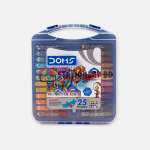 DOMS 25 Color Hex Pastel with Holder and Scraping Tool