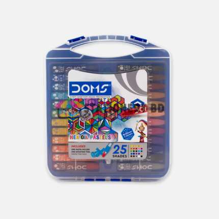 DOMS 25 Color Hex Pastel with Holder and Scraping Tool