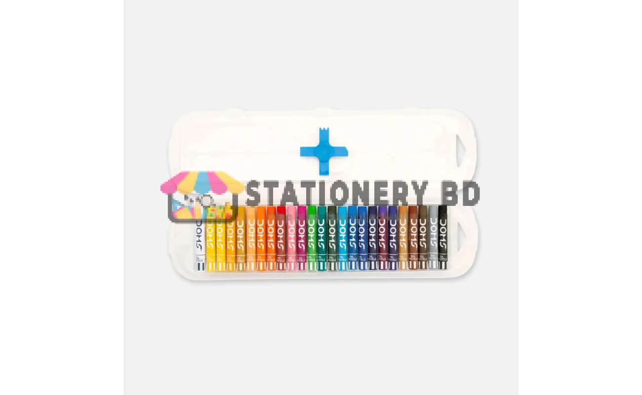 DOMS 25 Shades Round Pastel with Scraping Tool