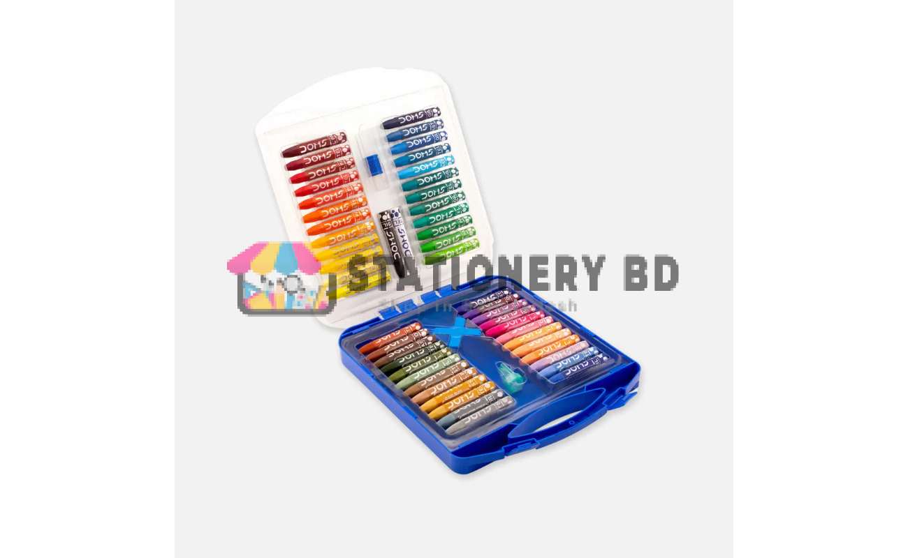 DOMS 50 Color Hex Pastel with Holder and Scraping Tool