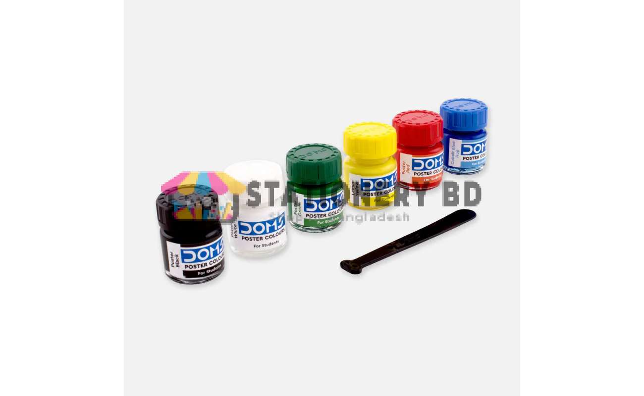 DOMS 6 Shades Poster Color 10ml with Agitator
