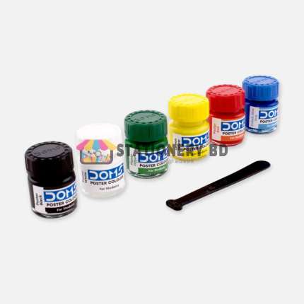 DOMS 6 Shades Poster Color 10ml with Agitator