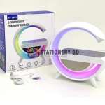 G LED Wireless Charging Bluetooth Speaker with FM Radio, RGB Light and Table Lamp - BT-3401