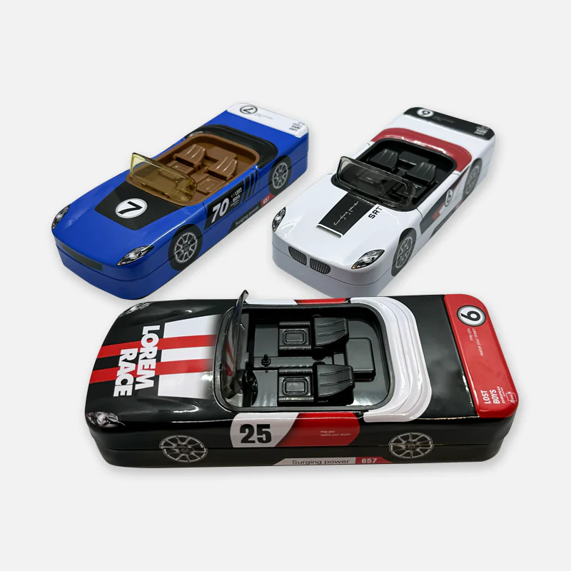 Metal Car Shaped Pencil Box with Wheels & Movable car Seats B-687 Metal Car Shaped Pencil Box with Wheels & Movable car Seats B-687